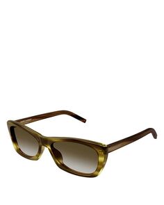 SL 613 Солнцезащитные очки «кошачий глаз» Fashion Icons, 58 мм Saint Laurent, цвет Brown
