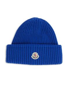 Шерсть и amp; Кашемировая шапка Moncler, цвет Blue