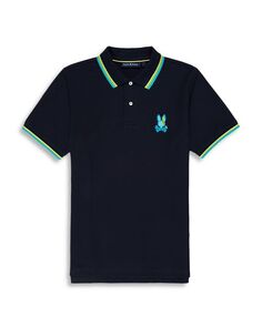 Рубашка-поло из пике Apple Valley Psycho Bunny, цвет Blue