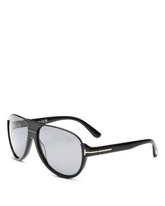 Поляризованные солнцезащитные очки-пилоты, 59 мм Tom Ford, цвет Black
