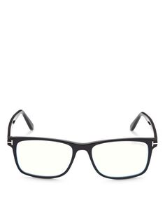 Квадратные очки с синим светом, 55 мм Tom Ford, цвет Black