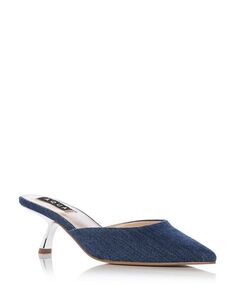 Женские туфли-лодочки без шнуровки на высоком каблуке с острым носком Milee AQUA, цвет Blue