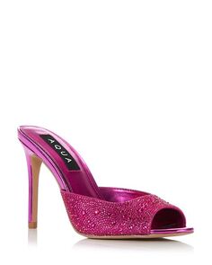 Женские босоножки без шнуровки Brindi на высоком каблуке с украшением AQUA, цвет Pink
