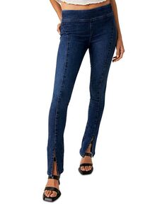 Джинсы Double Dutch с разрезом спереди в цвете Blue Muse Free People, цвет Blue