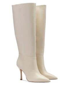 Женские ботинки Kate на высоком каблуке с острым носком Larroudé, цвет Ivory/Cream Larroude