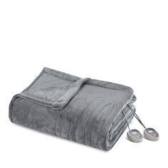 Плюшевые одеяла с подогревом Beautyrest, цвет Gray