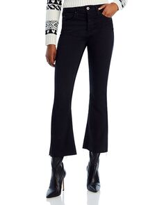 Укороченные джинсы Farrah с высокой посадкой AG, цвет Sulfur Black
