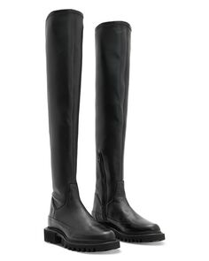 Женские высокие прямые ботинки для верховой езды Leona ALLSAINTS, цвет Black