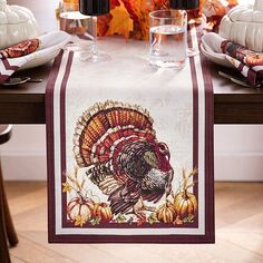 Настольная дорожка Autumn Heritage Turkey, 13 x 70 дюймов Elrene Home Fashions, цвет Multi