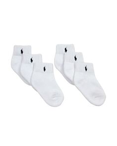 Носки-четверти для мальчиков Ralph Lauren, 6 шт. — для малышей Ralph Lauren, цвет White
