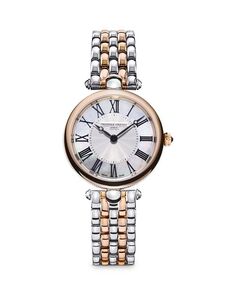 Круглые часы Classics Art Deco, 30 мм Frederique Constant, цвет Silver/Two Tone