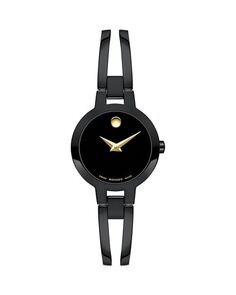 Часы Amorosa из нержавеющей стали с черным PVD-покрытием, 24 мм Movado, цвет Black