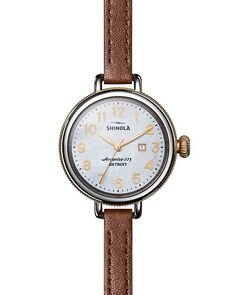 Часы Birdy, 34 мм Shinola, цвет Brown