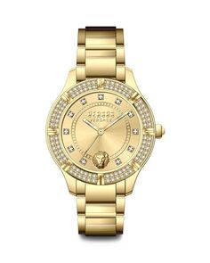 Часы Canton Road с кристаллами, 36 мм Versus Versace, цвет Gold