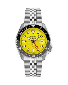 5 Спортивные часы GMT, 43 мм Seiko Watch, цвет Yellow
