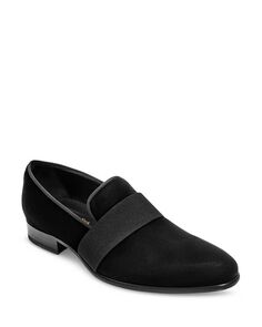 Мужские бархатные модельные туфли без шнуровки Park Avenue To Boot New York, цвет Black