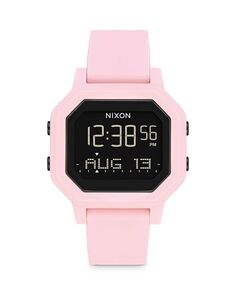 Цифровые часы с сиреной, 38 мм Nixon, цвет Pink