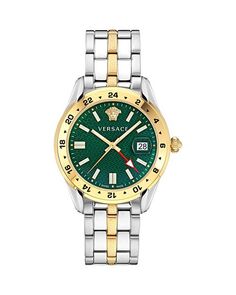 Часы Greca Time GMT, 41 мм Versace, цвет Green