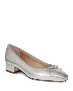 Женские туфли-лодочки без шнуровки Cecile на среднем каблуке Veronica Beard, цвет Silver