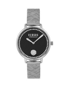 Часы La Villette с кристаллами, 36 мм Versus Versace, цвет Black