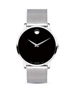 Основные часы, 40 мм Movado, цвет Silver