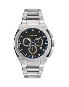 Хронограф Ferragamo Edge Chrono, 43 мм Ferragamo, цвет Black