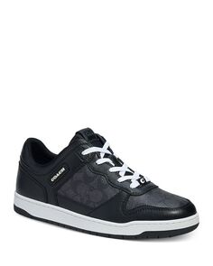 Мужские кроссовки C201 Signature на шнуровке COACH, цвет Black