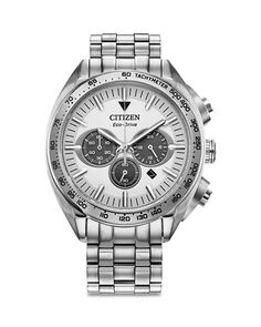 Роскошный хронограф Eco-Drive Sport, 43 мм Citizen, цвет White