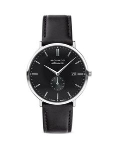 Часы из нержавеющей стали с силуэтом, 40 мм Movado, цвет Black