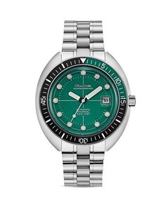 Часы Oceanograper с зеленым циферблатом, 44 мм Bulova, цвет Silver