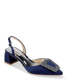 Женские туфли-лодочки без шнуровки с декорированной пяткой Emmie Badgley Mischka, цвет Blue