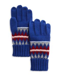 Вязаные перчатки Fair Isle The Men&apos;s Store at Bloomingdale&apos;s, цвет Blue