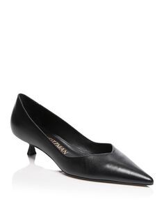Женские туфли-лодочки Eva 35 с острым носком Stuart Weitzman, цвет Black