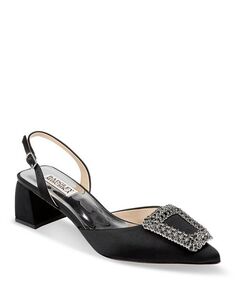 Женские туфли-лодочки без шнуровки с декорированной пяткой Emmie Badgley Mischka, цвет Black