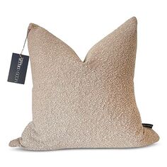 Букль&amp;;eacute; Декоративная наволочка, 24 x 24 дюйма Modish Decor Pillows, цвет Tan/Beige
