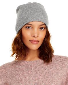 Шляпа C by Bloomingdale’s Angelina Cashmere с напуском C by Bloomingdale&apos;s Cashmere, цвет Gray