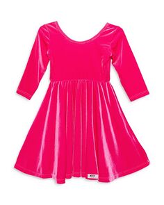 Платье из эластичного бархата для девочек - Little Kid, Big Kid Worthy Threads, цвет Pink