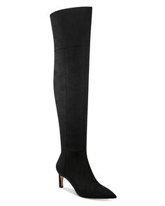 Женские ботфорты выше колена на высоком каблуке Qulie Marc Fisher LTD., цвет Black