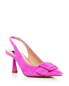 Женские туфли-лодочки с острым носком на пятке-колокольчике AQUA, цвет Pink