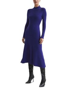 Трикотажное платье в рубчик Chrissie REISS, цвет Blue