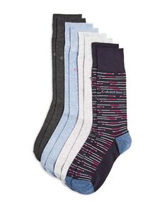Легкие носки Dress Crew, упаковка из 4 шт. Calvin Klein, цвет Multi