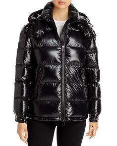 Пуховик Maire с капюшоном Moncler, цвет Black