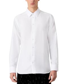 Рубашка на пуговицах приталенного кроя New York Emporio Armani, цвет White