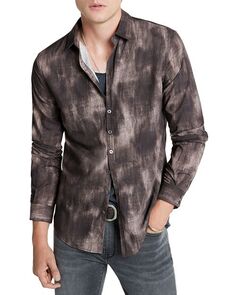Рубашка на пуговицах приталенного кроя Bucks John Varvatos, цвет Brown
