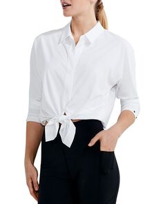 Техническая эластичная рубашка NIC+ZOE, цвет White