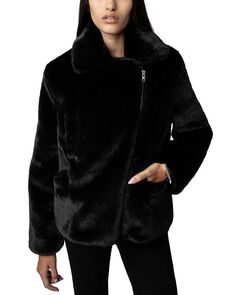 Пальто из искусственного меха Freeze Zadig &amp; Voltaire, цвет Black