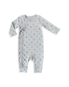 Комбинезон-кимоно для детенышей унисекс с длинными рукавами — для малышей Pehr, цвет White