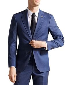 Темно-цвет Blue костюмный пиджак Upsala Ted Baker, цвет Blue