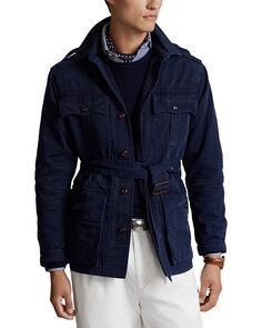 Практичная куртка из твила с поясом Polo Ralph Lauren, цвет Blue