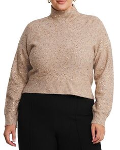 Вязаный свитер с золотыми блестками Estelle Plus, цвет Brown